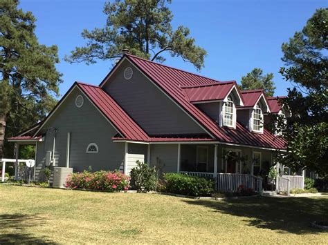 house with red metal rood|colonial red metal roofing.